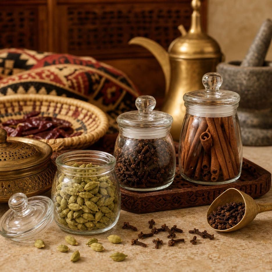 تخزين البهارات والتوابل